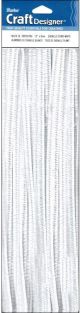 Darice Chenille Stems 6mm X 12 Inch 25Pkg  White
