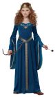Queen Knight Medieval Princess Girls Costume Teal X Large