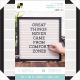 Framed Letterboard 16X16 Inches Black With White