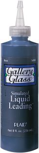 Gallery Glass Liquid Leading Black 8 oz.