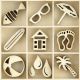Themed Mini Wooden Flourishes Summertime