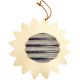 Unfinished Wood Shape with Corrugated Metal Sunflower