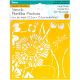 Self Adhesive Stencil Large Flowers 6 X 6 Inches