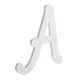 9 Inches White Wood Letter A Brush Font