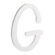 9 Inches White Wood Letter G Brush Font