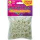 Silicone Band Loops With Clips White White