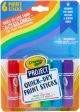 Crayola Project Quick Dry Paint Sticks 6 Per Pkg Assorted Colors