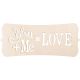 Laser Cut Wood Sign Fancy Rectangle You and Me Love Plaque 14 X 5.5 Inches