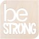 Laser Cut Wood Sign Modern Square Be Strong 9 X 9 Inches