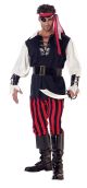 California Costumes Men inch s Adult Cutthroat Pirate Black Red White Large
