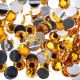 John Bead Acrylic Round Flat Back Rhinestones 8mm ss39 Gold 1000pcsBag