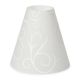 David Tutera Vellum Lampshade Swirl Print Opaque White