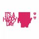 Sizzix Thinlits Die Happy Day 3D Drop Ins Sentiment Pink 1 Pack 4 Piece
