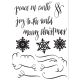 Sizzix Christmas Collection Clear Acrylic Stamps Seasonal Calligraphy