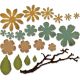 Sizzix Tim Holtz Alterations Collection Thinlits Die Small Tattered Florals 1 pack of 21 pieces