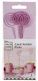 Baby Favorites Card Holder Picks 6 Inch Pink Pink