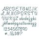 Sizzix Thinlits Dies By Tim Holtz Alphanumeric Script 1 inch Tall