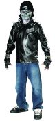 Dead City Choppers Childs Metal Skull Biker Rider Costume Medium