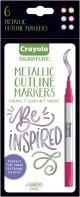 Crayola Signature Metallic Outline Markers 6 Per Pkg