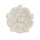 David Tutera Silver Bridal Applique Round Scallop Shape With Beading and Rhinestones