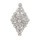 David Tutera Silver Bridal Applique Diamond Shape With Beading and Rhinestones