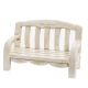 Ivory Fairy Garden Bench With Carvings