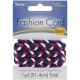 Braided Fashion Cord 8 mm X 1Yard Red White Turquoise and Black 4