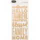 Warm And Cozy Collection Cardstock Stickers With Foil Accents Word