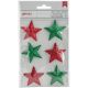 Deck The Halls Collection Christmas 3 Dimensional Stars Red And Green RedGreen