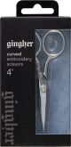 Gingher Curved Embroidery Scissors 4inch W Leather Sheath 1 Pack of 1 Piece