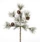 Christmas Floral Snow And Pinecone Pick