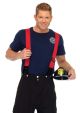 Leg Avenue 3 Piece Fire Captain Black Red X large
