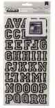 Thickers Flocked Chipboard Letter Stickers Letterman Black