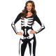 Leg Avenue Women s Spandex Printed Glow In The Dark Skeleton Catsuit Black and White Small