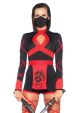 Leg Avenue 3 Piece Dragon Ninja Black Red Large