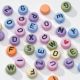 Acrylic Alphabet Beads Round Assorted Colors with 