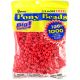 Opaque Pony Beads Red 6mm X 9mm