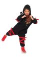 Leg Avenue Children s Ninja Kigurumi Funsie Costume Black and red Small
