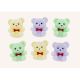 Miniature Flocked Teddy Bears 1 Inches Assorted Colors