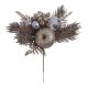 Glitter Pinecone Pick With Ornaments 4 X 7 Inches