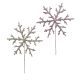 Glitter Snowflake Pick 7.75 X 11 Inches 2 Assorted Colors