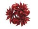 Christmas Decoration Poinsettia Glitter Red Candle Ring 5 x 2 Inch 1 Pc