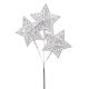 Christmas Pick Stars Glitter Silver Window Box