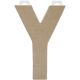 Paper Mache Letter Y 8 X 5.5 Inches