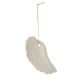 Wing Ornament White 2.13 X 4.5 Inches