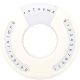 Small 0.375 Inches Sans Serif Font Wheel Label I