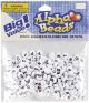 Jewelry Designer Beads Alpha Round White And Black Letters 7mm