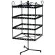 Metal Jewelry Display Spinner 6 X 6 X 13 Inches Black