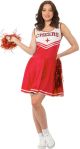 Karnival Costumes RED CHEERLEADER Adult XS