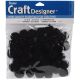 Acrylic Pom Poms Black 0.75 Inch